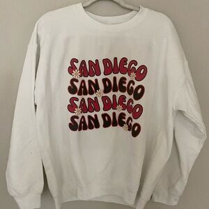 Gildan White San Diego Graphic Sweatshirt